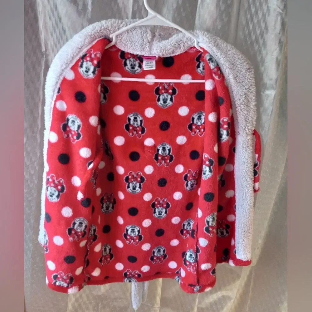 Disney Junior Minnie Mouse Robe  Size 4T/5T